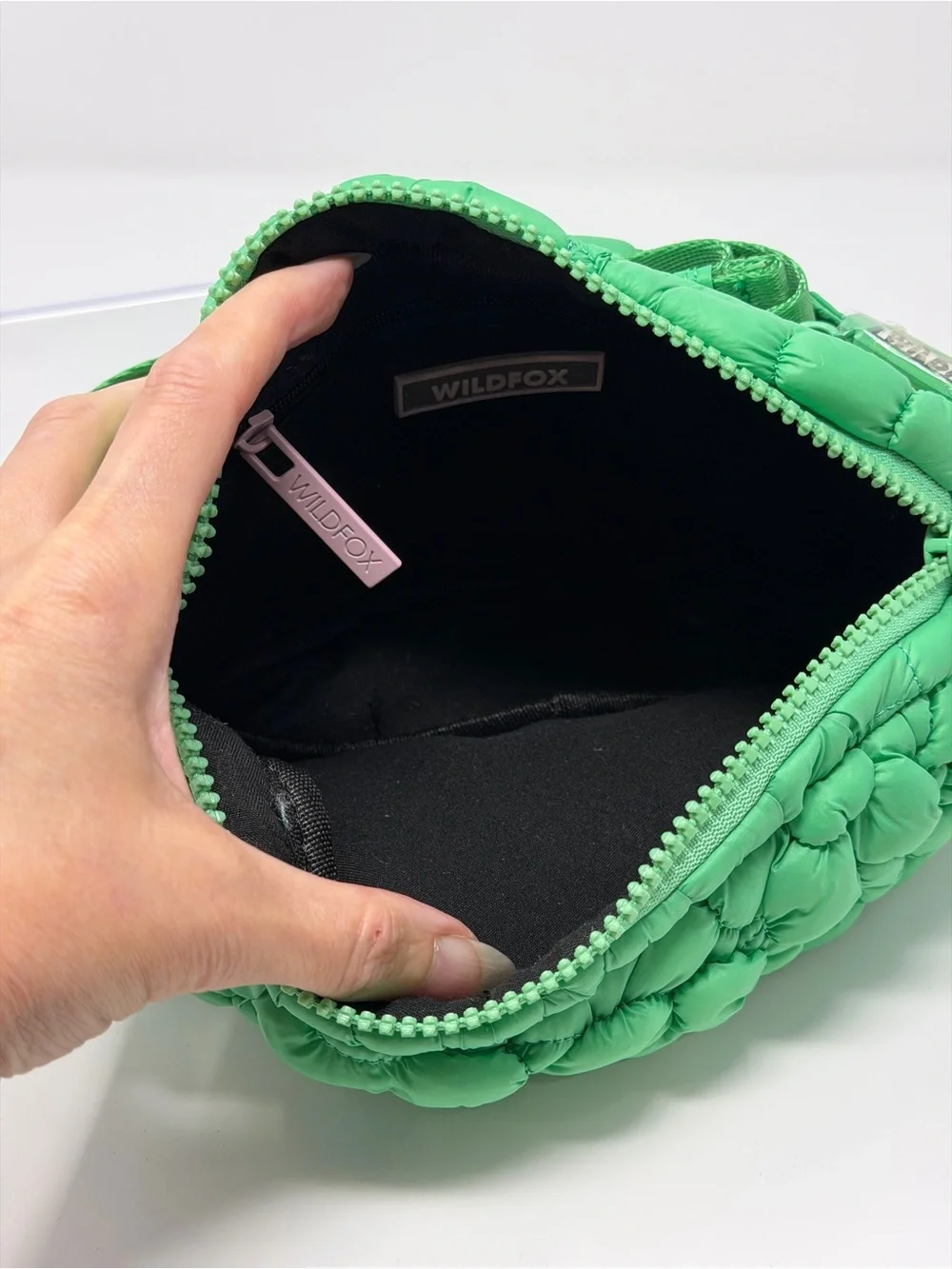 Wildfox Vibrant Green Quilted Bum Bag/Crossbody